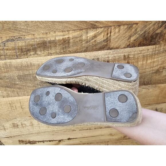 Life Stride Black Wedge Slide Canvas Sandals in Box Women's Size 7 M EUC - Picture 8 of 11